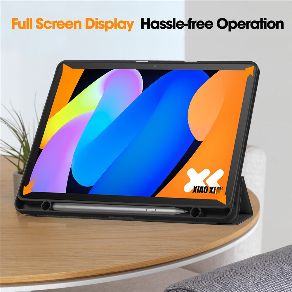 Lenovo Tab K11 Gen 2 / Idea Tab / Xiaoxin Pad 11 2025 Stativfodral Stötdämpande Läder Surfplatta Fodral med Pennfack