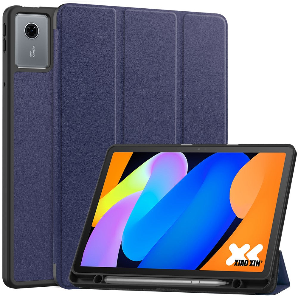 Lenovo Tab K11 Gen 2 / Idea Tab / Xiaoxin Pad 11 2025 Stativfodral Stötdämpande Läder Surfplatta Fodral med Pennfack