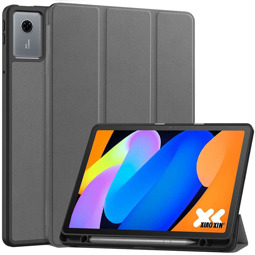 Lenovo Tab K11 Gen 2 / Idea Tab / Xiaoxin Pad 11 2025 Stativfodral Stötdämpande Läder Surfplatta Fodral med Pennfack