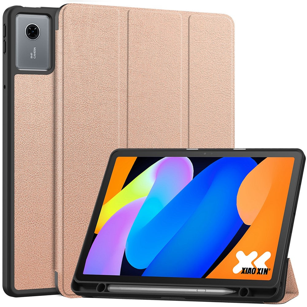 Lenovo Tab K11 Gen 2 / Idea Tab / Xiaoxin Pad 11 2025 Stativfodral Stötdämpande Läder Surfplatta Fodral med Pennfack