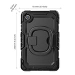 For Lenovo Tab K9 TB305FU Kickstand Case PC + Silicone Tablet Cover with Shoulder Strap