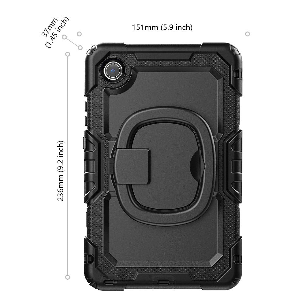 For Lenovo Tab K9 TB305FU Kickstand Case PC + Silicone Tablet Cover with Shoulder Strap
