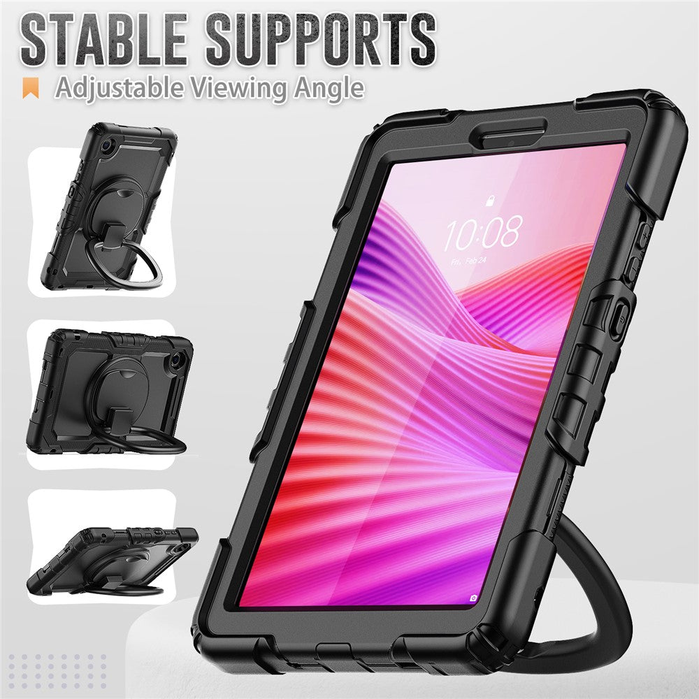 For Lenovo Tab K9 TB305FU Kickstand Case PC + Silicone Tablet Cover with Shoulder Strap