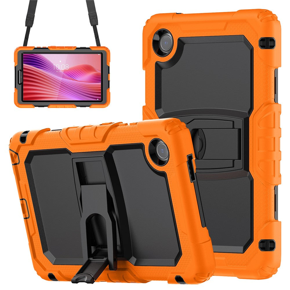 For Lenovo Tab K9 TB305FU Case with Shoulder Strap Kickstand PC + Silicone Shockproof Tablet Cover