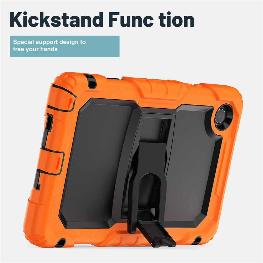For Lenovo Tab K9 TB305FU Case with Shoulder Strap Kickstand PC + Silicone Shockproof Tablet Cover