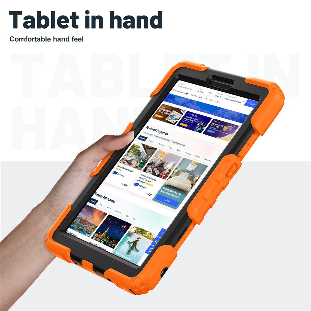 For Lenovo Tab K9 TB305FU Case with Shoulder Strap Kickstand PC + Silicone Shockproof Tablet Cover