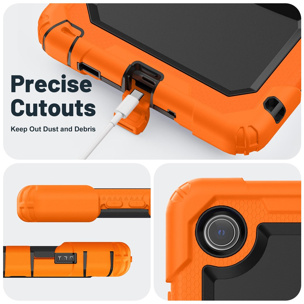 For Lenovo Tab K9 TB305FU Case with Shoulder Strap Kickstand PC + Silicone Shockproof Tablet Cover