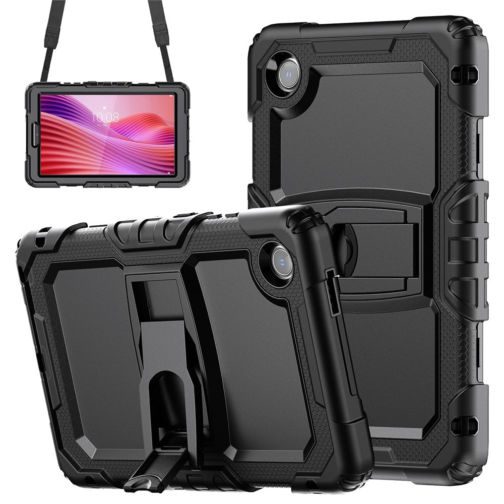 For Lenovo Tab K9 TB305FU Case with Shoulder Strap Kickstand PC + Silicone Shockproof Tablet Cover