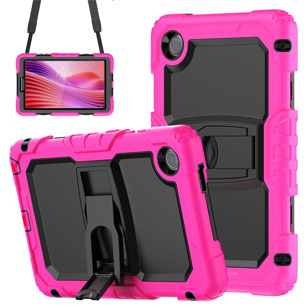 For Lenovo Tab K9 TB305FU Case with Shoulder Strap Kickstand PC + Silicone Shockproof Tablet Cover