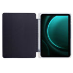 Tablet Case For Samsung Galaxy Tab S10 FE / S9 / S9 FE, Y-Fold Stand Pattern Print Leather + Clear Acrylic Cover with Pencil Holder