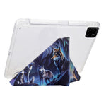 For Xiaomi Pad 7 / Pad 7 Pro Case Y-Fold Stand Pattern Print Leather + Clear Acrylic Tablet Cover with Pencil Holder