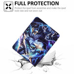 For Xiaomi Pad 7 / Pad 7 Pro Case Y-Fold Stand Pattern Print Leather + Clear Acrylic Tablet Cover with Pencil Holder
