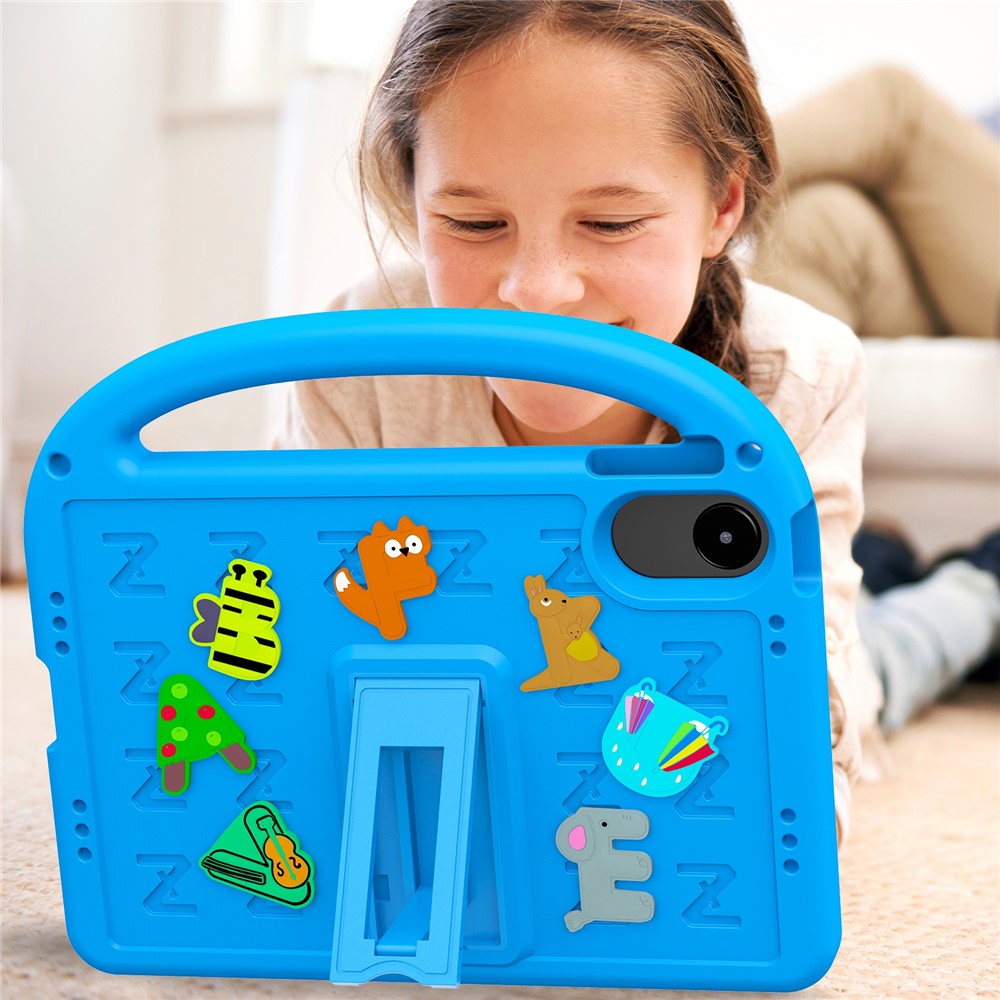 For Xiaomi Redmi Pad 2 11 Kickstand Case Cartoon Design Anti-Drop EVA+PC Tablet Cover with Strap for Kids