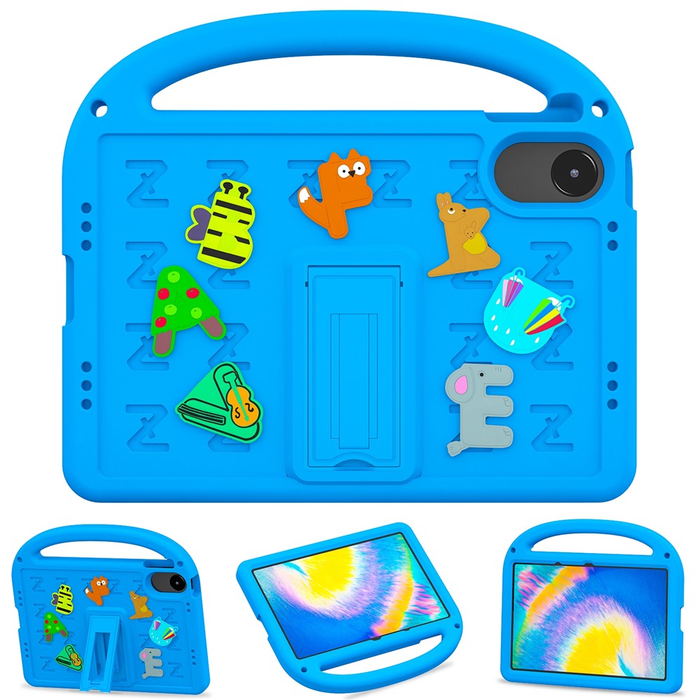 For Xiaomi Redmi Pad 2 11 Kickstand Case Cartoon Design Anti-Drop EVA+PC Tablet Cover with Strap for Kids