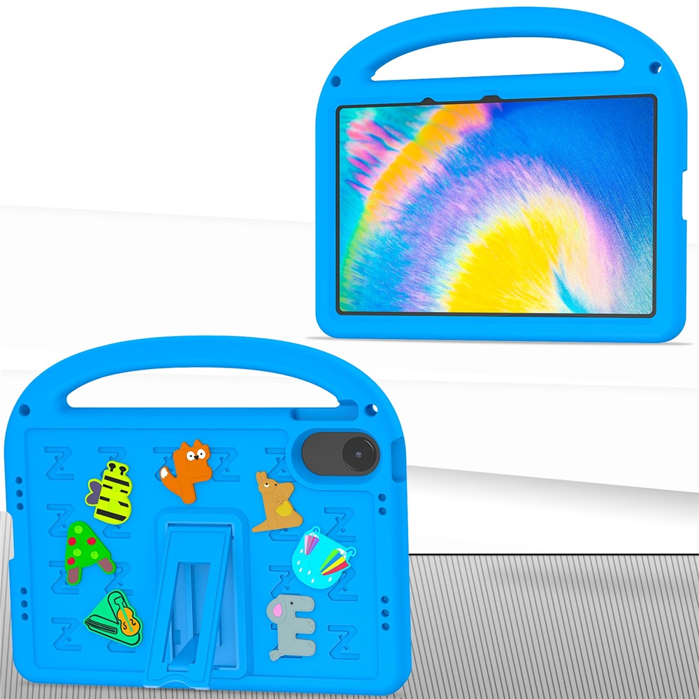 For Xiaomi Redmi Pad 2 11 Kickstand Case Cartoon Design Anti-Drop EVA+PC Tablet Cover with Strap for Kids