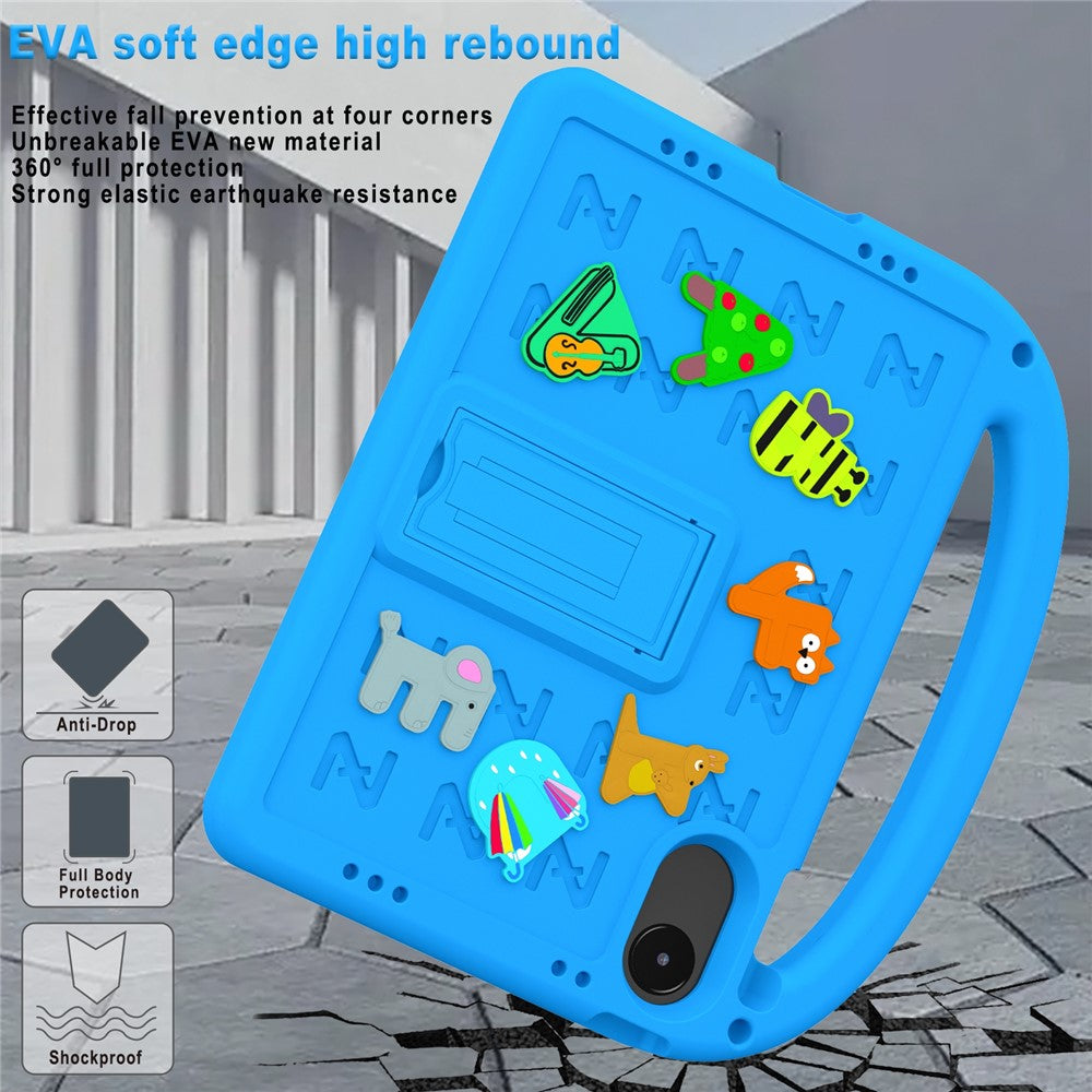 For Xiaomi Redmi Pad 2 11 Kickstand Case Cartoon Design Anti-Drop EVA+PC Tablet Cover with Strap for Kids