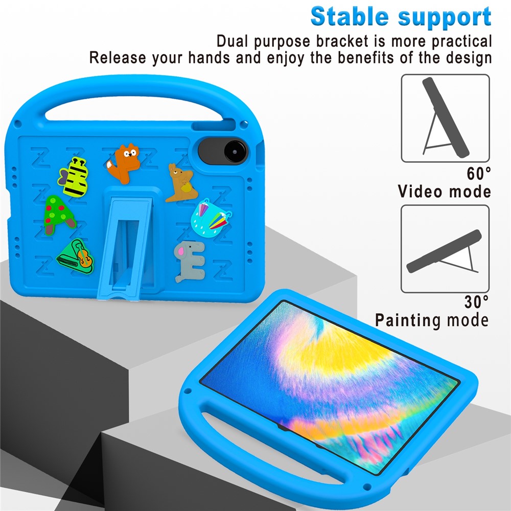 For Xiaomi Redmi Pad 2 11 Kickstand Case Cartoon Design Anti-Drop EVA+PC Tablet Cover with Strap for Kids