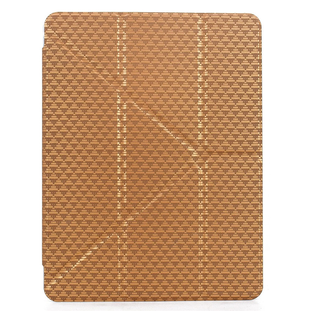 For Xiaomi Pad 7 / Pad 7 Pro Case Y-Fold Stand Pyramid-Patterned Leather + Clear Acrylic Tablet Cover with Pencil Holder