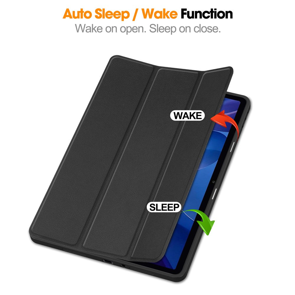 For Xiaomi Redmi Pad 2 11 Stand Case Shock-Absorbent Leather Tablet Cover with Pen Slot