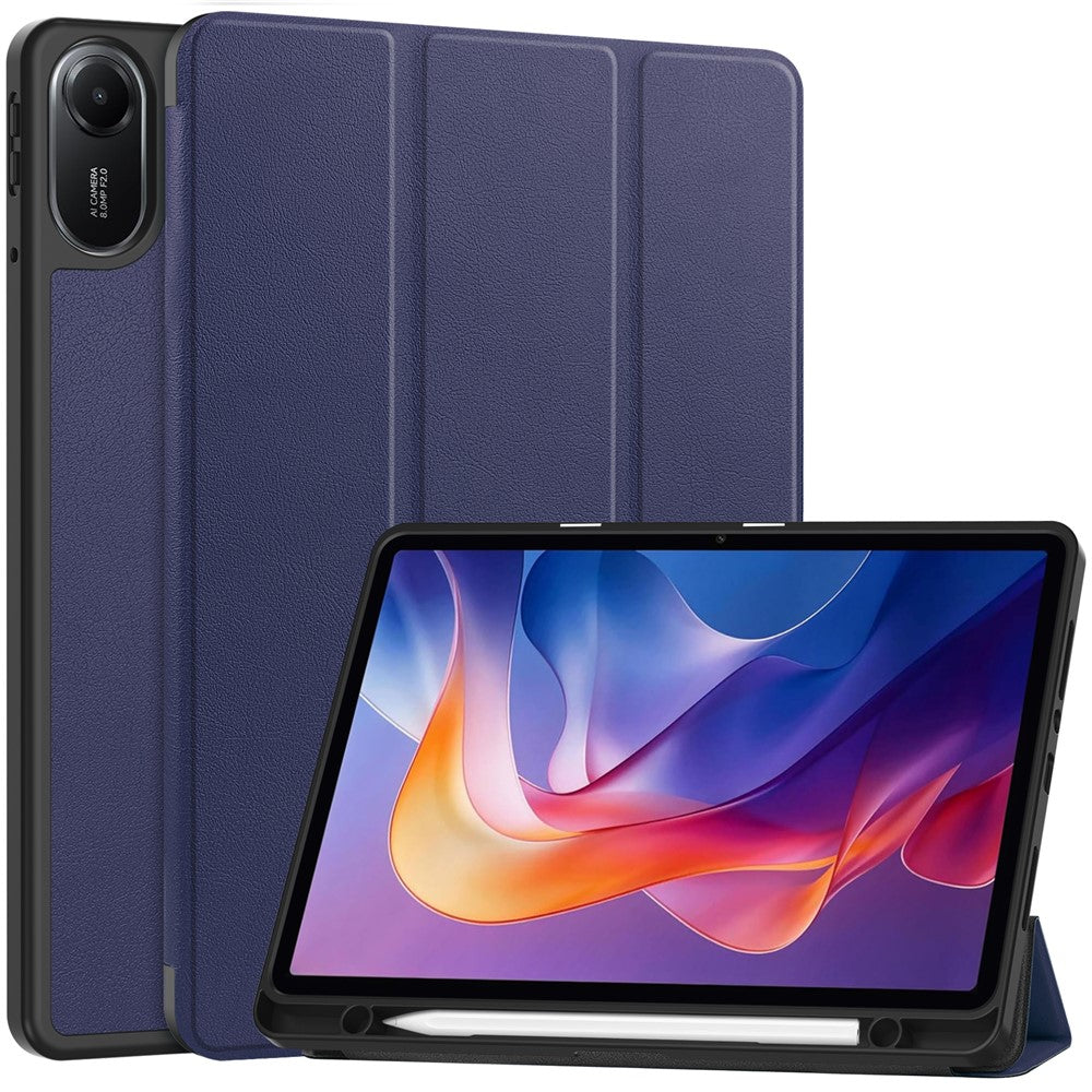 For Xiaomi Redmi Pad 2 11 Stand Case Shock-Absorbent Leather Tablet Cover with Pen Slot