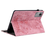 For Lenovo Tab K11 Gen 2 / Idea Tab / Xiaoxin Pad 11 2025 Case Card Holder Anti-Scratch Leather Cover Rose Flower Imprint