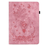 For Lenovo Tab K11 Gen 2 / Idea Tab / Xiaoxin Pad 11 2025 Case Card Holder Anti-Scratch Leather Cover Rose Flower Imprint