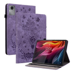 For Lenovo Tab K11 Gen 2 / Idea Tab / Xiaoxin Pad 11 2025 Case Card Holder Anti-Scratch Leather Cover Rose Flower Imprint