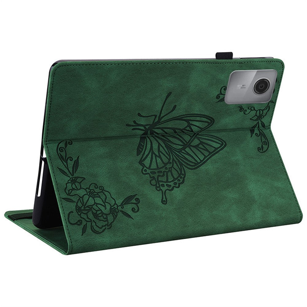 For Lenovo Tab K11 Gen 2 / Idea Tab / Xiaoxin Pad 11 2025 Case Butterfly Flower Imprint PU Leather Tablet Cover with Card Slots