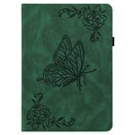 For Lenovo Tab K11 Gen 2 / Idea Tab / Xiaoxin Pad 11 2025 Case Butterfly Flower Imprint PU Leather Tablet Cover with Card Slots