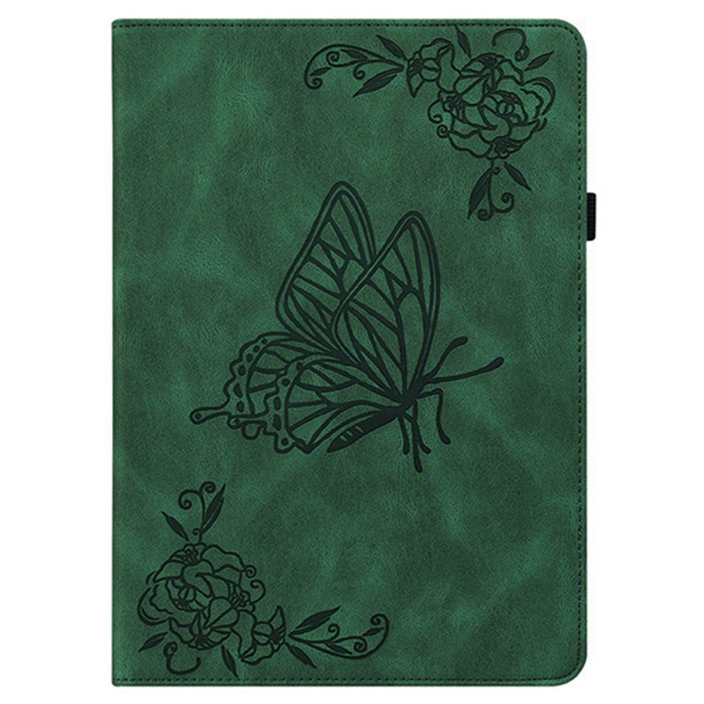 For Lenovo Tab K11 Gen 2 / Idea Tab / Xiaoxin Pad 11 2025 Case Butterfly Flower Imprint PU Leather Tablet Cover with Card Slots