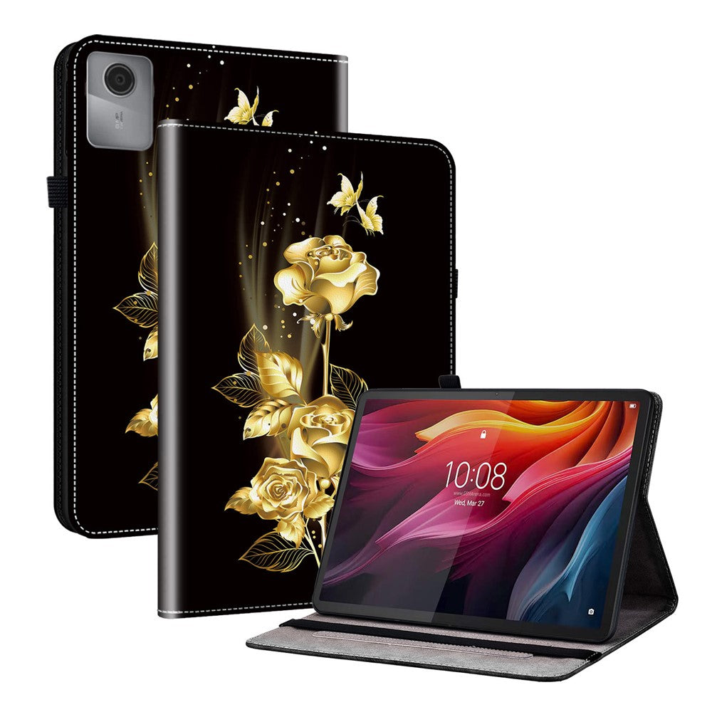 For Lenovo Tab K11 Gen 2 / Idea Tab / Xiaoxin Pad 11 2025 Leather Case Pattern Printed Stand Tablet Cover with Card Slots