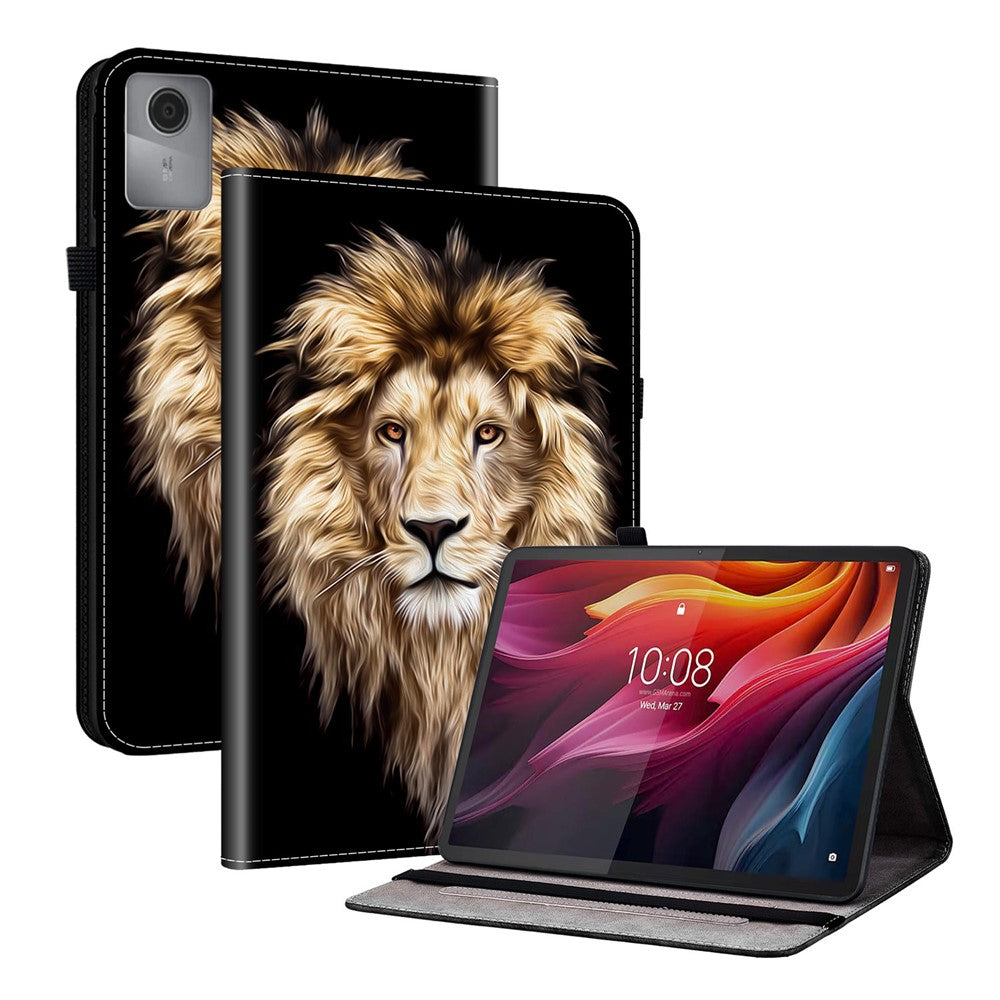 For Lenovo Tab K11 Gen 2 / Idea Tab / Xiaoxin Pad 11 2025 Leather Case Pattern Printed Stand Tablet Cover with Card Slots