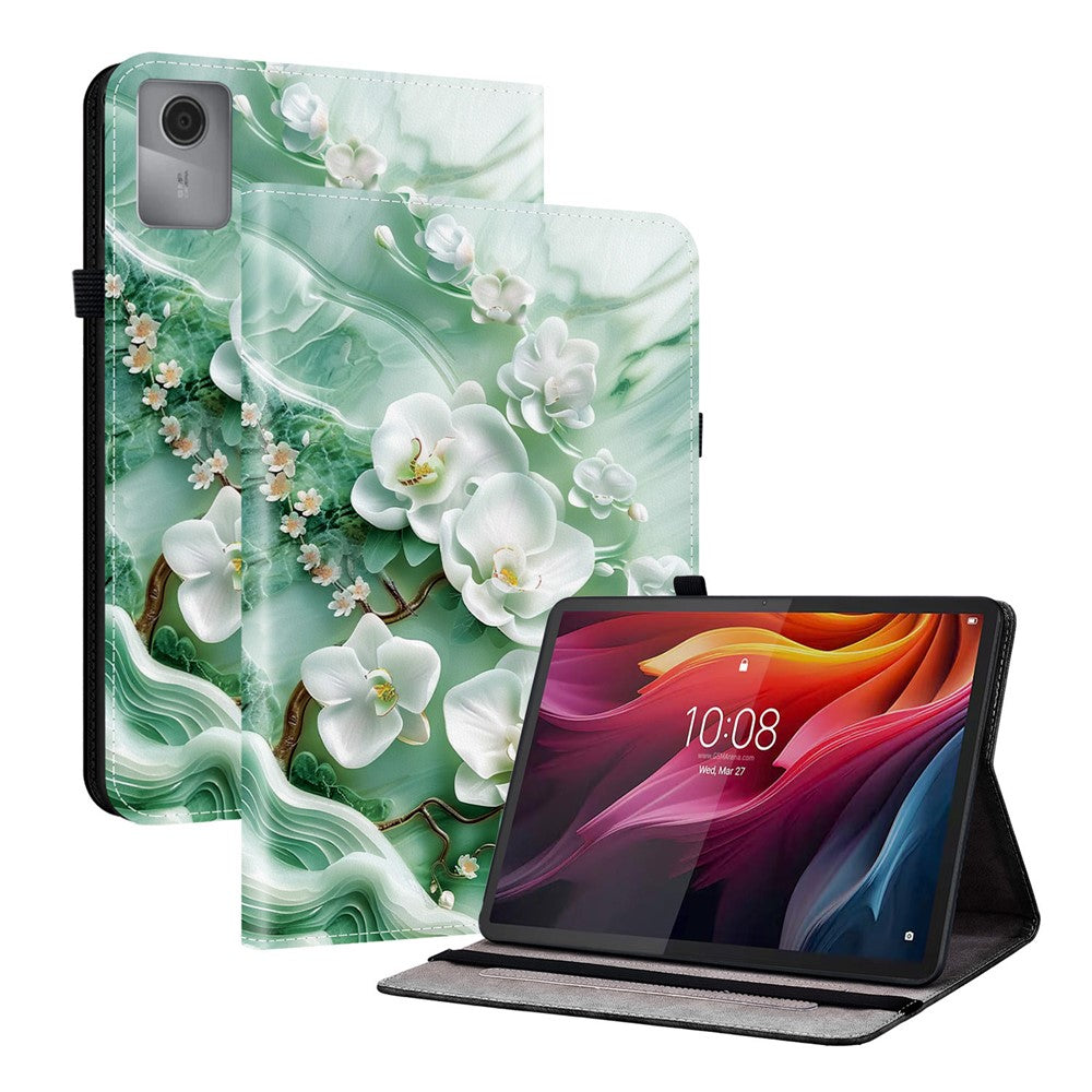 For Lenovo Tab K11 Gen 2 / Idea Tab / Xiaoxin Pad 11 2025 Leather Case Pattern Printed Stand Tablet Cover with Card Slots