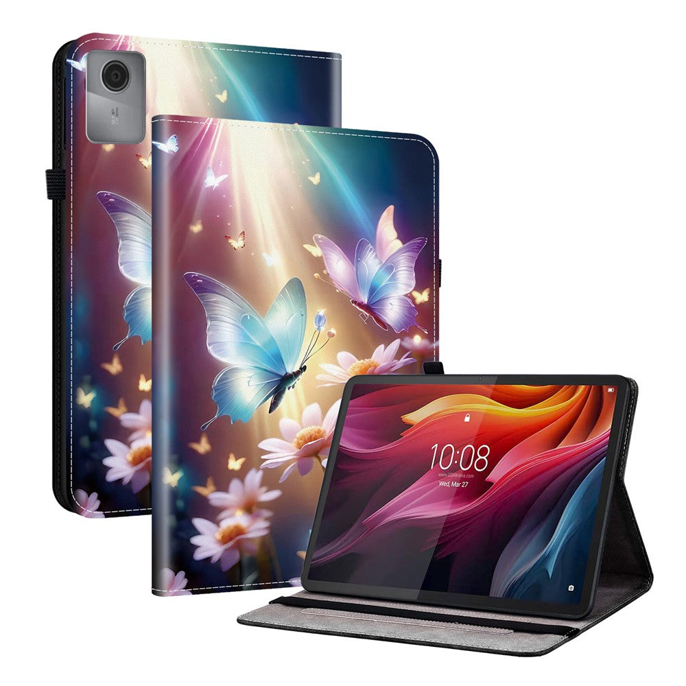 For Lenovo Tab K11 Gen 2 / Idea Tab / Xiaoxin Pad 11 2025 Leather Case Pattern Printed Stand Tablet Cover with Card Slots