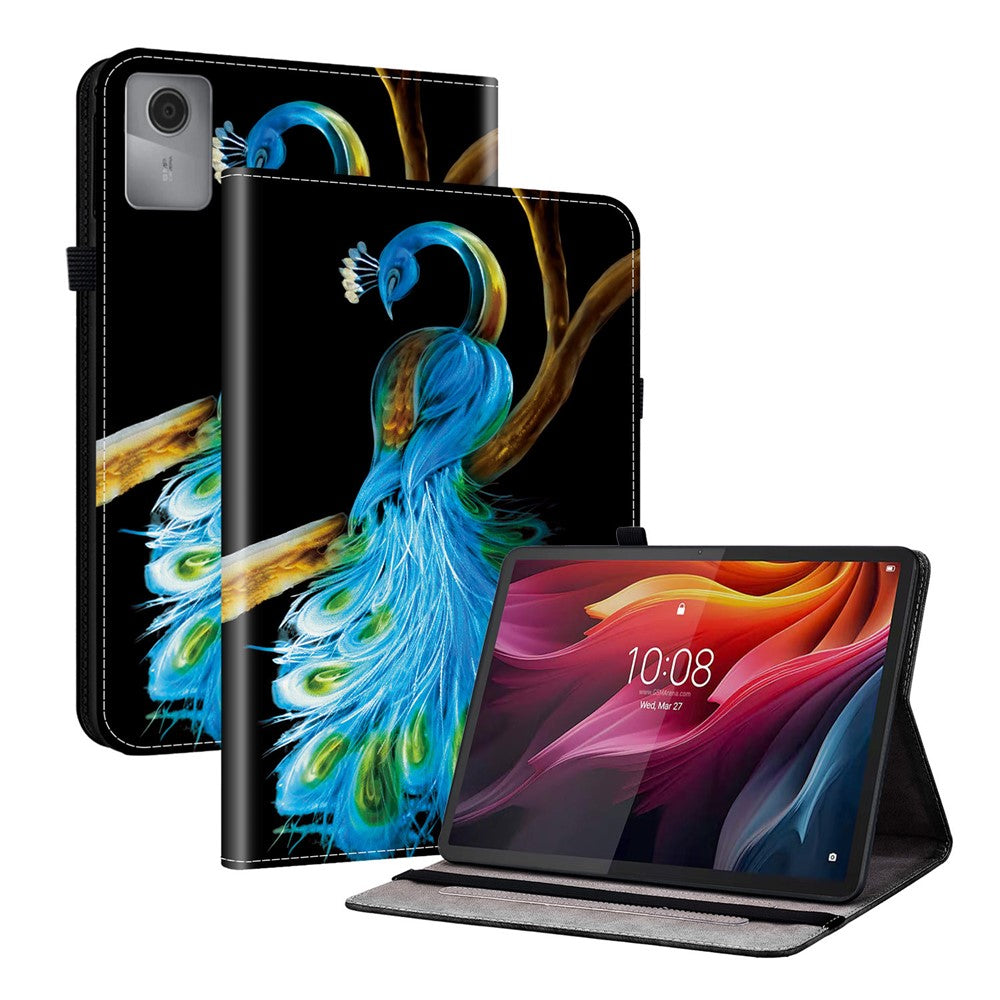 For Lenovo Tab K11 Gen 2 / Idea Tab / Xiaoxin Pad 11 2025 Leather Case Pattern Printed Stand Tablet Cover with Card Slots