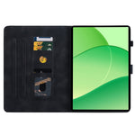 For Oppo Pad SE Case Lily Flower Imprint Card Slots Leather Tablet Cover