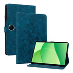 For Oppo Pad SE Case Lily Flower Imprint Card Slots Leather Tablet Cover
