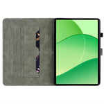 Til Oppo Pad SE Cover Kortlomme Anti-ridse Lædercover Rosablomst Aftryk