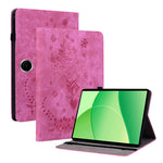 Til Oppo Pad SE Cover Kortlomme Anti-ridse Lædercover Rosablomst Aftryk