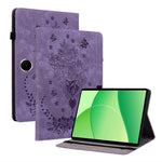 Til Oppo Pad SE Cover Kortlomme Anti-ridse Lædercover Rosablomst Aftryk