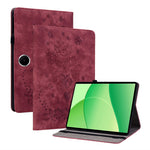 Til Oppo Pad SE Cover Kortlomme Anti-ridse Lædercover Rosablomst Aftryk