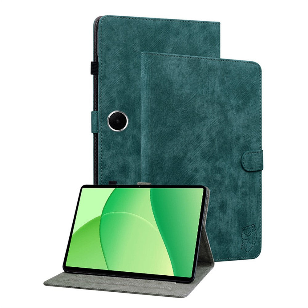 For Oppo Pad SE Case Tiger Imprint Anti-Scratch PU Leather Tablet Cover