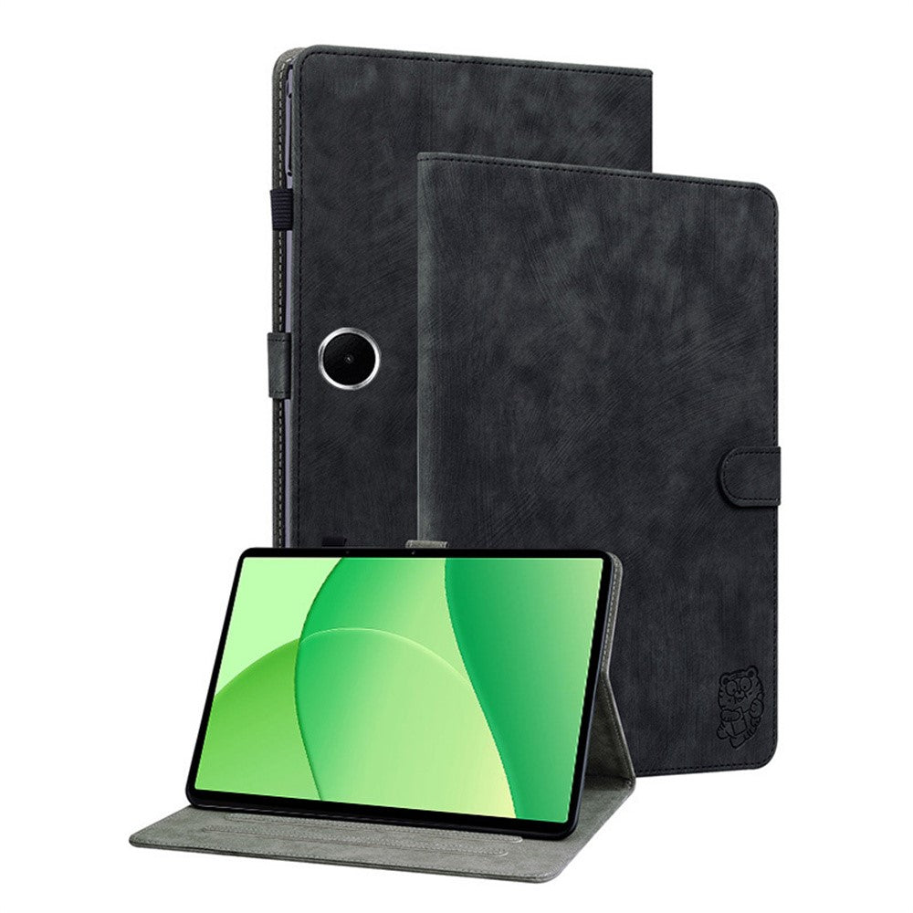 For Oppo Pad SE Case Tiger Imprint Anti-Scratch PU Leather Tablet Cover