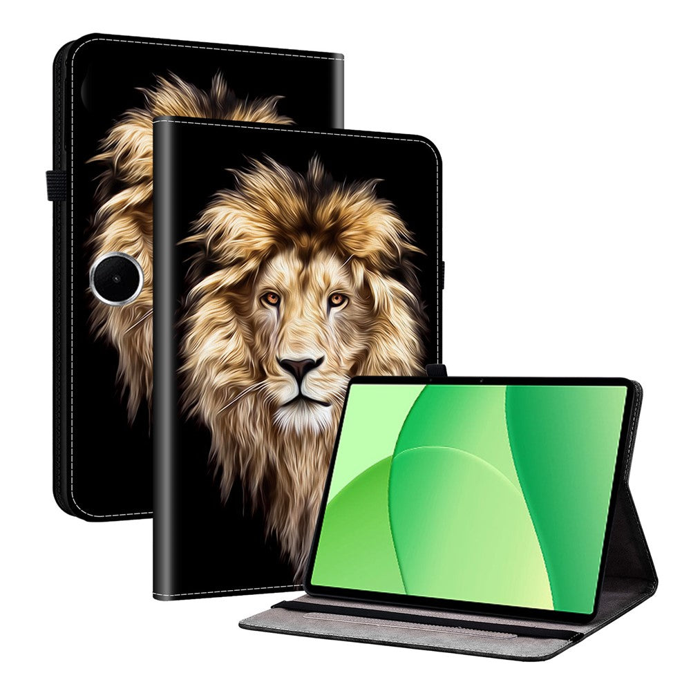 For Oppo Pad SE Leather Case Pattern Printed Stand Tablet Cover with Card Slots