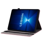 For Lenovo Legion Y700 Gen 4 Case Card Holder Anti-Scratch Leather Cover Rose Flower Imprint