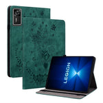 For Lenovo Legion Y700 Gen 4 Case Card Holder Anti-Scratch Leather Cover Rose Flower Imprint