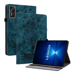 For Lenovo Legion Y700 Gen 4 Case Card Holder Anti-Scratch Leather Cover Rose Flower Imprint