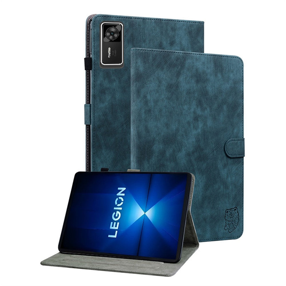 For Lenovo Legion Y700 Gen 4 Case Tiger Imprint Anti-Scratch PU Leather Tablet Cover