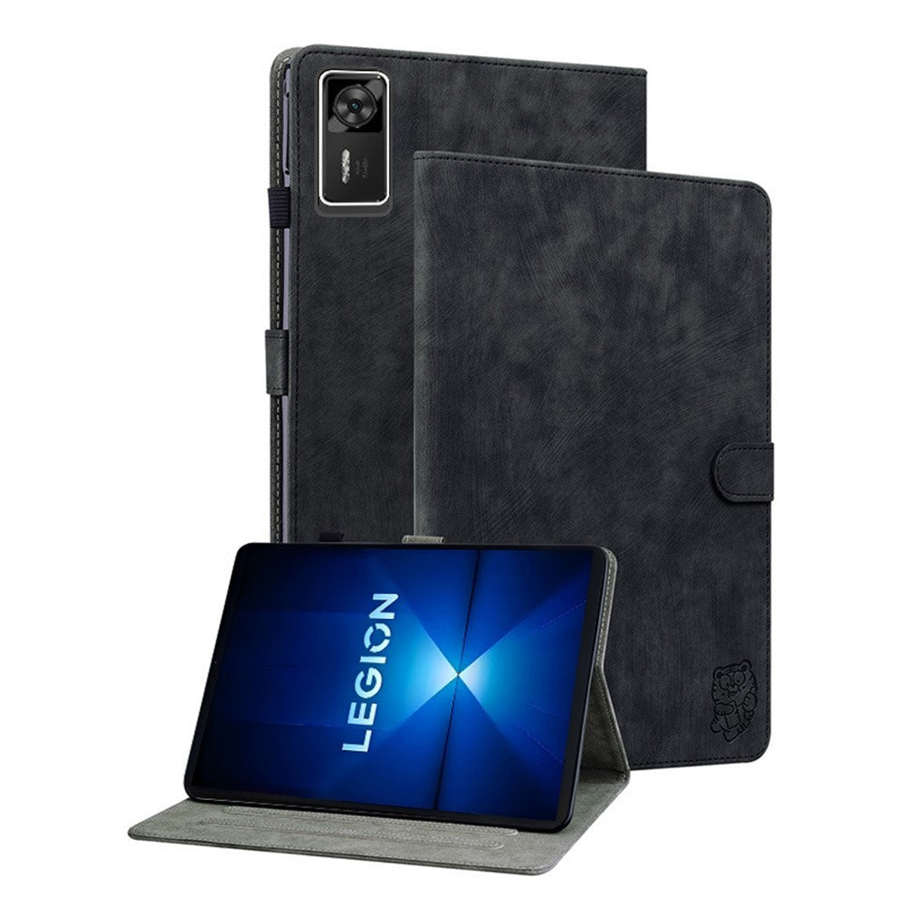 For Lenovo Legion Y700 Gen 4 Case Tiger Imprint Anti-Scratch PU Leather Tablet Cover