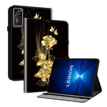 For Lenovo Legion Y700 Gen 4 Leather Case Pattern Printed Stand Tablet Cover with Card Slots